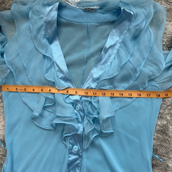 La Perla Nightgown Ruffles Lace Delicate Feminine NO BELTSize 2 small NWT $864 - Picture 11 of 12